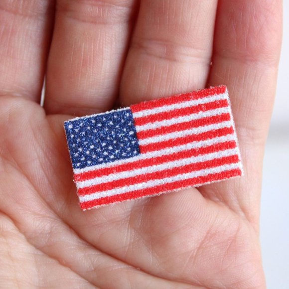 Vintage Flag Patches / American Flag Iron On 1.25" Wide - Picture 8 of 10